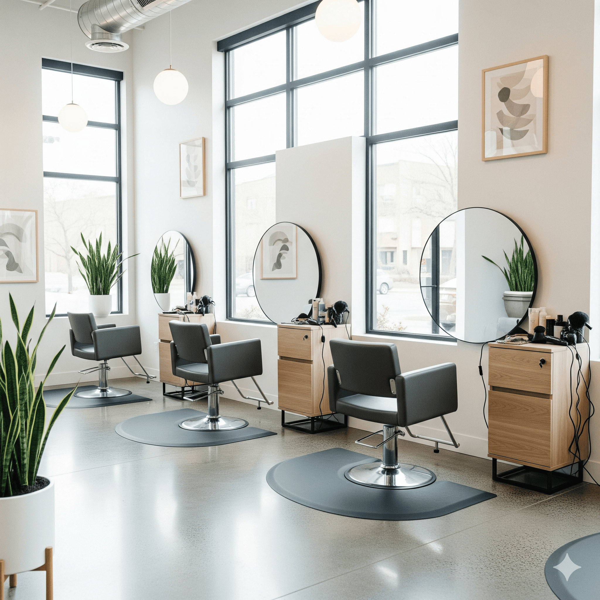 Elegant and modern salon interior